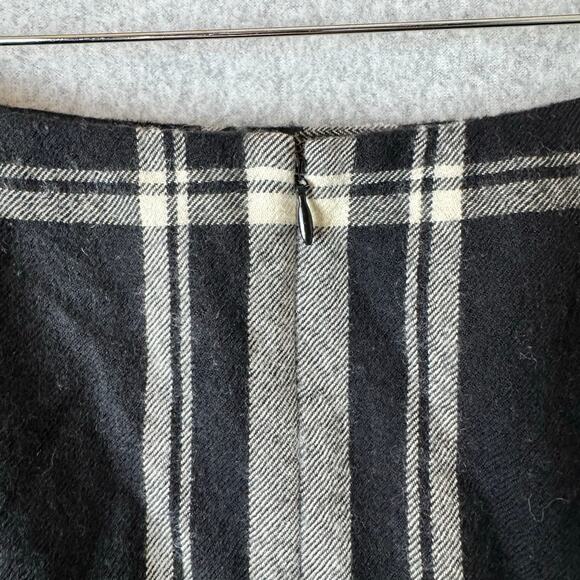 Casual Corner Wool Maxi Skirt Plaid Women’s 8 Black Dark Academia Preppy Pencil - Picture 5 of 11